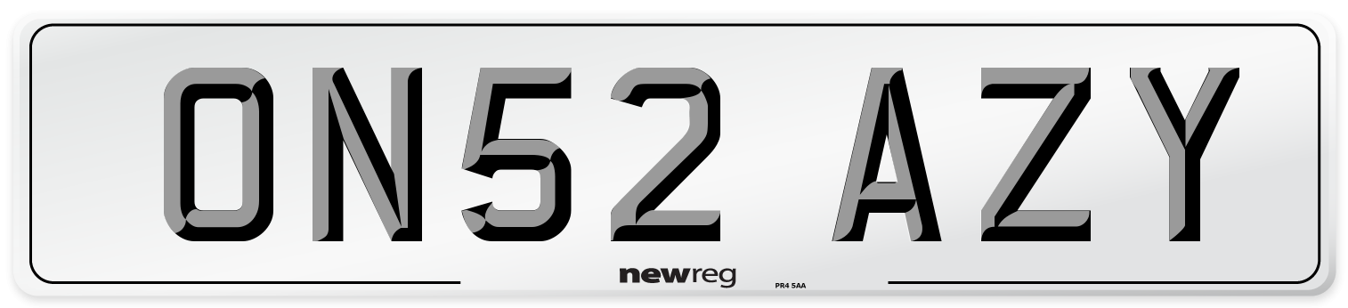 ON52 AZY Number Plate from New Reg